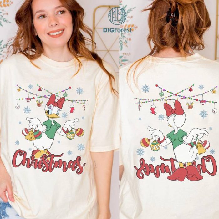 Two-sided Disney Daisy Christmas Png, Disneyland Christmas Sweatshirt, WDW Christmas 2023, Mickey's Very Merry Christmas Party, Digital Download