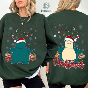 Snorlax Christmas Png, Pocket Monster Christmas Shirt, Pikachu Anime Xmas Gifts, Video Game Christmas Png, Xmas Party 2023