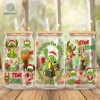 Grinch Mode On 16oz Glass Can Wrap, Retro Merry Christmas Glass Can PNG, Stitch Christmas png, Christmas Libbey Glass Can Wrap, Grinch png