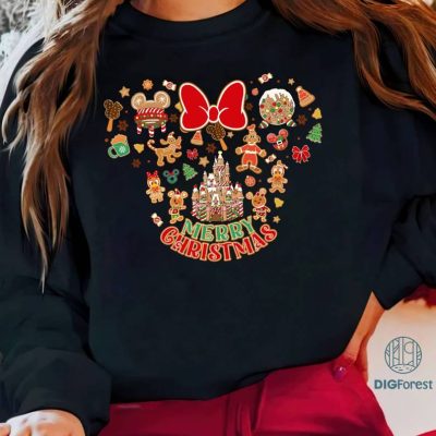 Disney Mickey Minnie Christmas Gingerbread Castle Shirt, Christmas Disneytrip PNG, Mickey Christmas Shirt, Disneyworld Christmas Christmas Gift Shirts