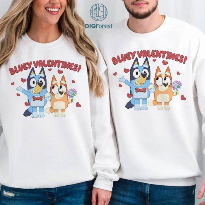 Bluey Valentines Shirt | Bluey Friends PNG| Friends of Bluey Shirt | Bluey Shirt Kids | Bluey Family Birthday Shirt | Bluey Show Shirt