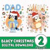 Bluey Family Merry Christmas 2023 PNG | Bluey Mum Dad Couple Christmas T-Shirt | Merry Christmas | Christmas Bluey Bingo | Bluey Kids Shirt