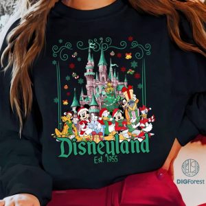 Mickey's Very Merry Christmas Party, Disney Mickey and Friends Xmas Shirt, Disneyland EST 1955 Christmas Png, Disneyworld California Christmas Png