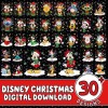 30 Christmas Disney Character Png Bundle, Christmas Mouse Png, Christmas Characters Png, Christmas Mouse And Friends, Magic Kingdom Christmas