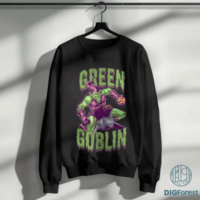 Green Goblin Vintage Comic Shirt | Slimy Font Marvel Villain Tee | Norman Osborn Spider-Man PNG Shirt