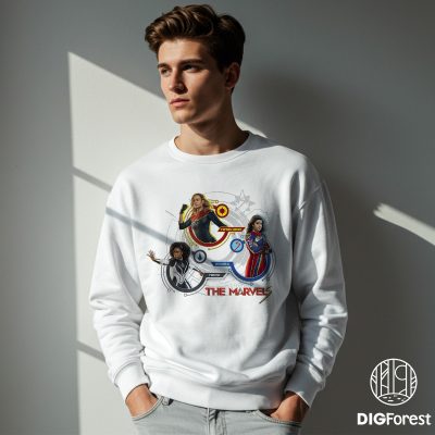 The Marvels Super Hero Tech Screen Group Badges T-Shirt | The Marvels Movie PNG | Carol Danvers Monica Rambeau Shirt | Avengers Team The Marvels Super Hero Tech Screen Group Badges T-Shirt | The Marvels Movie PNG | Carol Danvers Monica Rambeau Shirt | Avengers Team