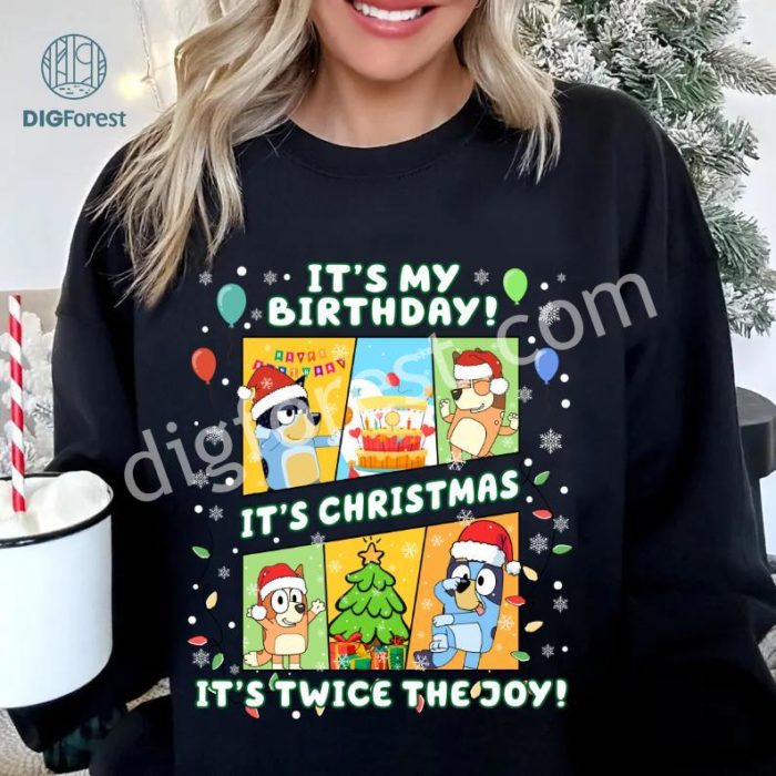 Bluey Christmas Party Shirt | Bluey Family Christmas Sweatshirt | Bluey It's My Birthday Shirt | Bluey Christmas Tee | Bluey Birthday Shirt