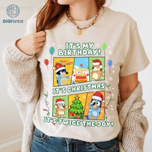 Bluey Christmas Party PNG| Bluey Family Christmas Sweatshirt | Bluey It'S My Birthday Shirt | Bluey Christmas Shirt | Bluey Birthday