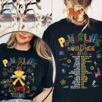 Two-sided Disney Powerline World Wide Tour Png, Powerline World Tour Png, A Goofy Movie Powerline, Disneyland Png, Magic Kingdom, Digital Download