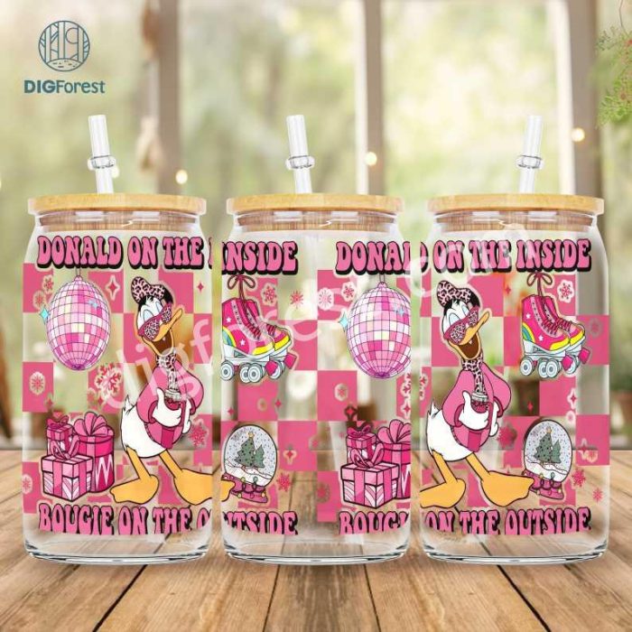 Disneyland Christmas 16oz Glass Can Wrap PNG, Xmas Libbey Can Wrap, Mouse And Friends Can Wrap, Christmas Glass Can Wrap, Disney Xmas Libbey Wrap