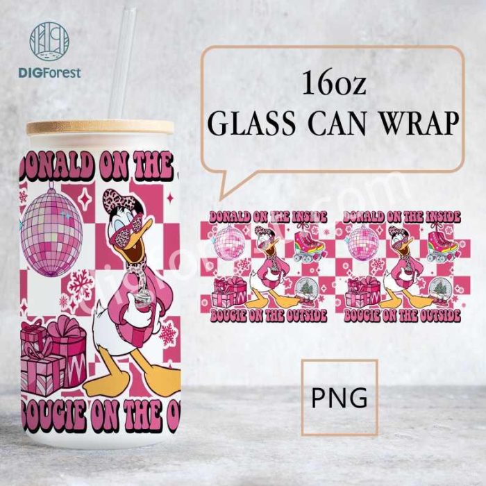 Disneyland Christmas 16oz Glass Can Wrap PNG, Xmas Libbey Can Wrap, Mouse And Friends Can Wrap, Christmas Glass Can Wrap, Disney Xmas Libbey Wrap - Image 2