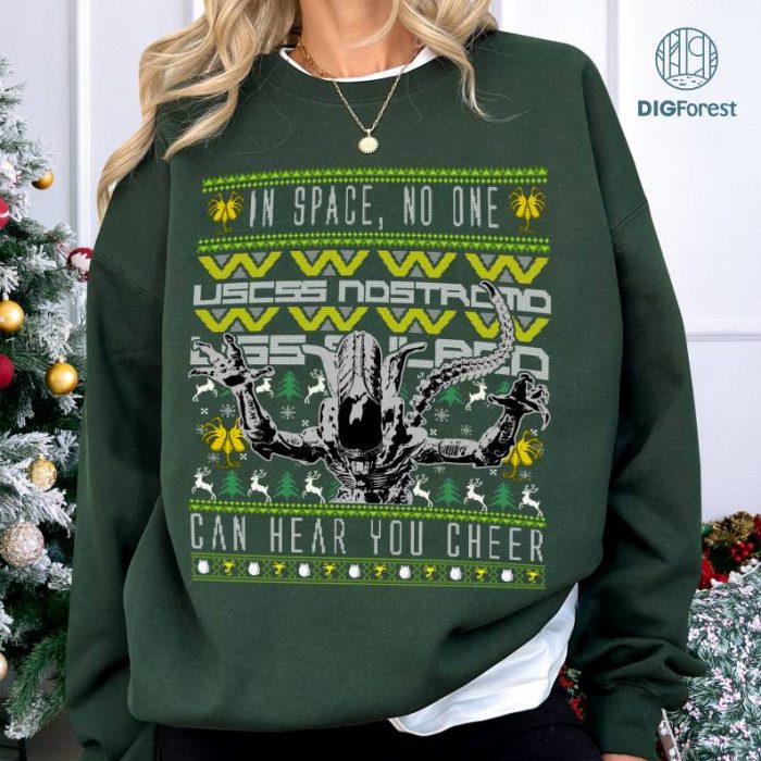 Xenomorphs Alien Ugly Christmas Png | Alien Xenomorphs Christmas Shirt | Alien Movie Christmas Sweatshirt | Christmas Xmas Gift