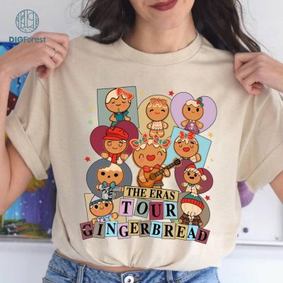 Gingerbread The Eras Tour Png | Gingerbread Pink Christmas Mickey and Friends Sweatshirt Minnie Gingerbread Shirt Gingerbread Shirt