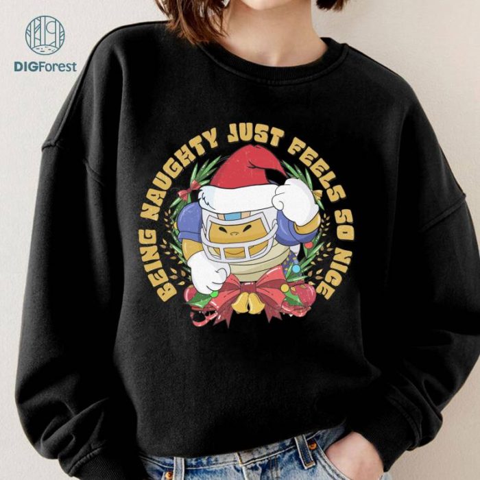 Disney Chubin Mario Bros Christmas Shirt, Christmas PNG, Being Naughty Just Feel So Nice, Merry Christmas Shirt, Mario Kart Shirt,Merry Christmas