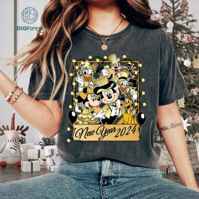 Personalized Disney Mickey & Friends Disneyland Trip 2024 Png, Happy New Year Shirt, WDW Disneyland Family Vacation 2024 Png, Christmas Gift, Digital Download