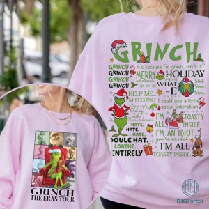 Two-sided Grinchmas Eras Tour Png, Merry Grinchmas Shirt, Funny Grinchmas Christmas Png, Christmas Movie, Xmas Gifts, Digital Download