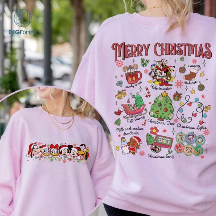 Disney Mickey and Friends Christmas Lights Png, Disneyland Merry Christmas Shirt, Mickey's Very Merry Christmas Party 2023, Xmas Gifts, Digital Download