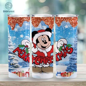Disney Cute Mouse Friends Christmas 20oz Tumbler Wrap | Mickey And Friends Christmas Characters Friends | Magic Kingdom Png | Xmas Christmas PNG