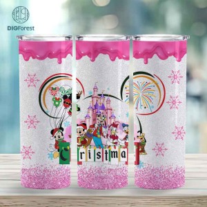 Disney Mickey And Friends Christmas Characters Friends 20oz Tumbler Wrap | Cute Mouse Friends Christmas | Magic Kingdom Png | DisneyWorld Xmas Christmas PNG