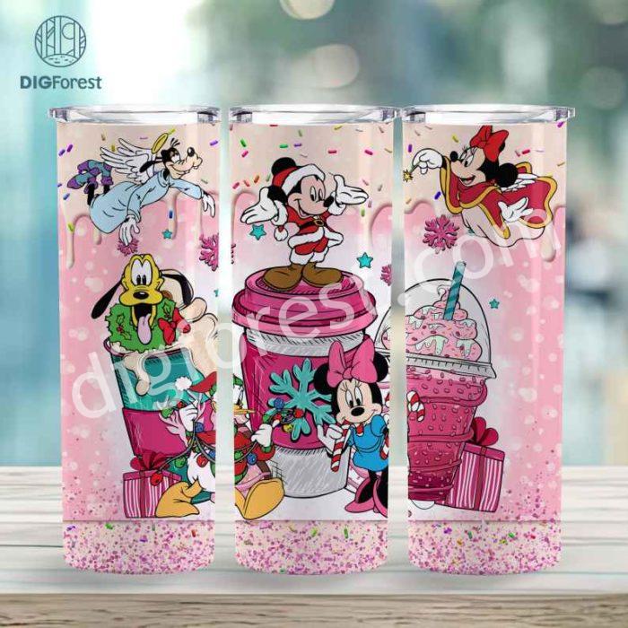 Disney Mickey And Friends Christmas Characters Friends 20oz Tumbler Wrap | Cute Mouse Friends Christmas | Magic Kingdom Png | Coffee Xmas Christmas PNG