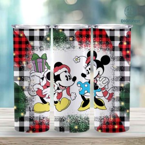 Disney Mickey And Minnie Christmas Characters Friends 20oz Tumbler Wrap | Cute Mouse Friends Christmas | Magic Kingdom Png | Xmas Christmas PNG
