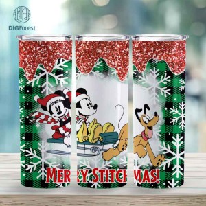 Disney Mickey And Friends Christmas Characters Friends 20oz Tumbler Wrap | Magic Kingdom Png | Cute Mouse Friends Christmas | Xmas Christmas PNG