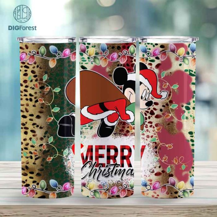 Disney Mickey And Friends Christmas Characters Friends 20oz Tumbler Wrap | Xmas Christmas PNG | Magic Kingdom Png | Cute Mouse Friends Christmas