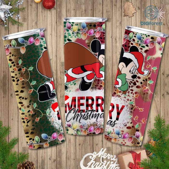 Disney Mickey And Friends Christmas Characters Friends 20oz Tumbler Wrap | Xmas Christmas PNG | Magic Kingdom Png | Cute Mouse Friends Christmas