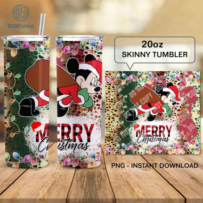 Disney Mickey And Friends Christmas Characters Friends 20oz Tumbler Wrap | Xmas Christmas PNG | Magic Kingdom Png | Cute Mouse Friends Christmas