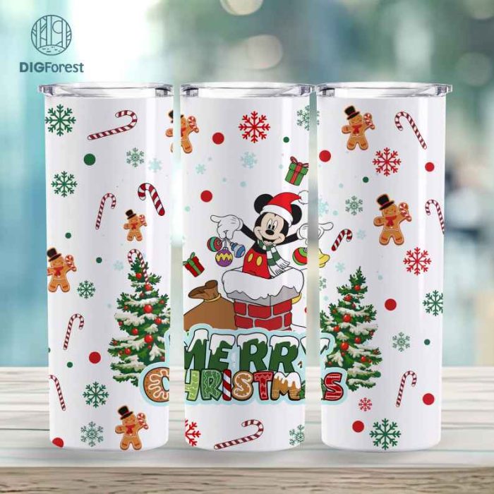 Mickey And Minnie Christmas Characters Friends 20oz Tumbler Wrap | Disney Cute Mouse Friends Christmas | Magic Kingdom Png | Xmas Christmas PNG