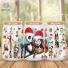 Xmas Friends Jack Horror 16oz Libbey Glass Can Wrap Png | Nightmare Before Christmas 16oz Glass Wrap Disneyland Design | Instant Download