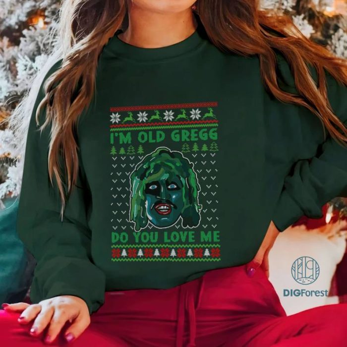 I'm Old Gregg Do You Love Me Ugly Christmas Png, Merry Christmas You Fuzzy Little Man Peach Vintage T-Shirt, The Mighty Boosh Shirt, Old Gregg Shirt, TV Series Shirt, Comedy Movie Shirt