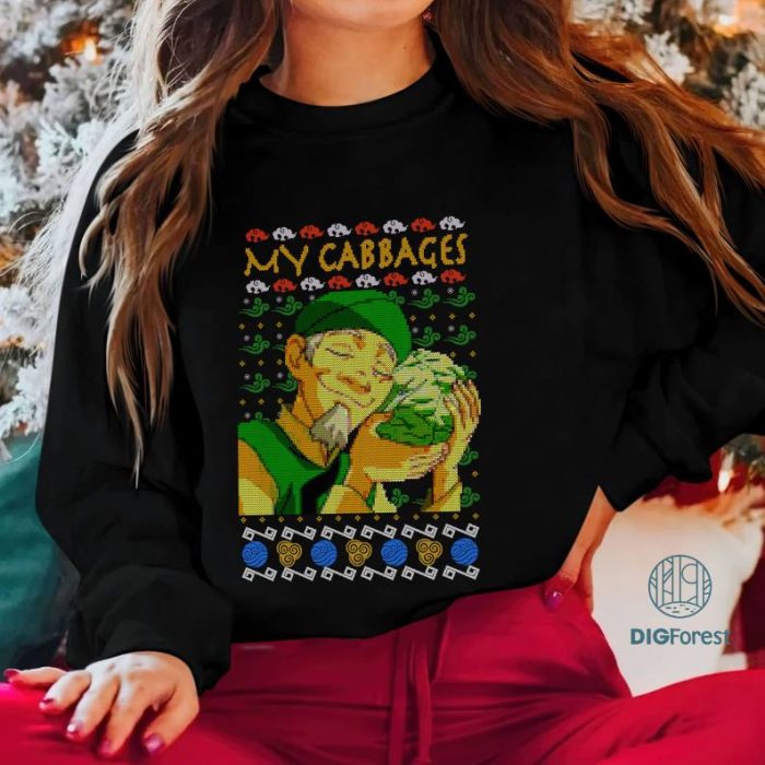 Avatar Last Airbender PNG, Cabbage Man T Shirt, My Cabbages Ugly Christmas Sweater Shirt, Christmas Xmas Gifts