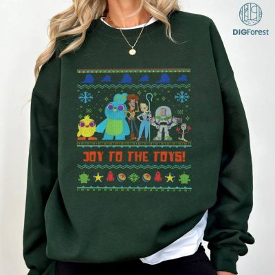 Disney Toy Story Ugly Christmas PNG | Joy to the Toys Ugly Christmas Sweater | Woody Buzz Lightyear Christmas Shirt | Toy Story Xmas Party