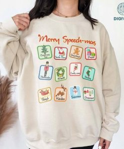 Merry Speechmas PNG, Christmas Sweatshirt, Speech Therapy Shirt, Christmas Shirt, Sped Teacher Sweatshirt, Speech Therapist