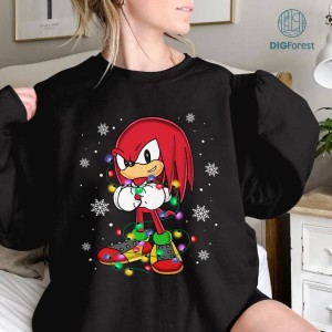Sonic The Hedgehog Christmas Png, Sonic Group Matching Christmas Shirt, Merry Christmas PNG, Sublimation Christmas Shirt PNG