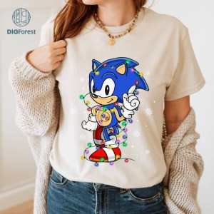 Sonic The Hedgehog Christmas Png, Merry Christmas PNG, Sonic Group Matching Christmas Shirt, Sublimation Christmas Shirt PNG