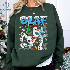 Vintage Olaf Christmas Quotes Shirt File Download, Cute Frozen Olaf Shirt, Olaf Lovers Sweater PNG, Frozen Lovers Digital Download