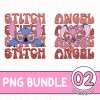 Disney Stitch Angel Couple PNG, Stitch and Angel Valentine PNG, Honeymoon PNG, Disneyland Matching Couple Shirt, Anniversary Shirt Gift