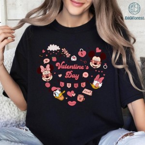 Disney Happy Valentine's Day PNG, Magical Heart Valentines Shirt, Disneyland Valentines Day Shirts, Matching Valentines Shirts, Valentine Gift