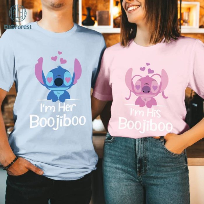 Disney Stitch and Angel Couple PNG | I'm Her Boojoboo PNG | Stitch Lovers PNG | Angel Couple Shirt | Valentine Shirt | Stitch and Lilo Shirt