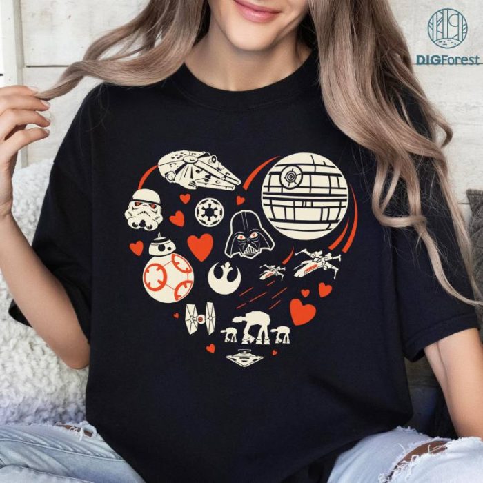 StarWars Valentines Day PNG, Disneyland Valentines Shirt, Disneyland Couple Shirt, Couple Gift, StarWars Matching Shirts, Valentines Gift