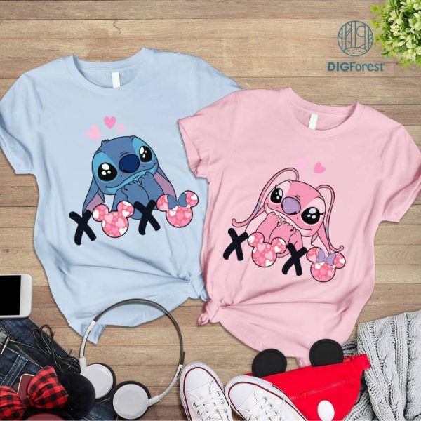 Disney I'm His Boojiboo Valentine PNG| Stitch and Angel Lovers PNG| Valentine Honeymoon Shirt | Couple Matching Shirt | Valentine Gifts