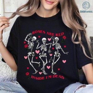 Skeleton Valentines Day PNG,Funny Valentine Shirt,Dancing Skeleton Sweater,Skeleton Sweater,Valentine's Day Skeleton,Valentine Skull