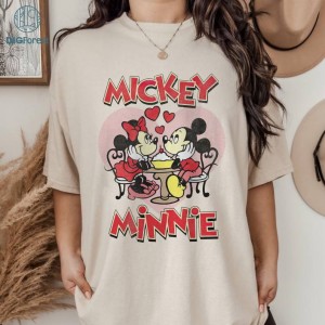 Mickey & Minnie Hearts PNG, Mickey and Minnie Valentine's Day Shirt, Disneyland Valentines Day Shirt, Couple Valentine's Day, Couple Gift