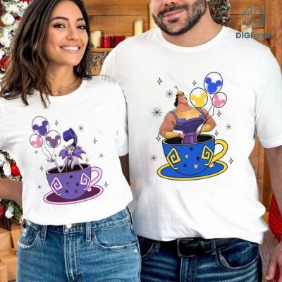 Disney The Emperors New Groove PNG, Kronk And Yzma Couple Bundle, Kronk And Yzma Tea Cup Shirt, Disneyland Villain Shirt, valentine Couple Shirt