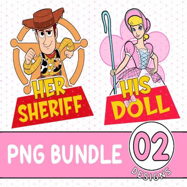 Disney Toy Story Woody And Bo Peep Couple Png Her Sheriff His Doll Png