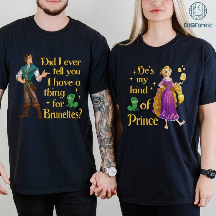 Disney Tangled Couples PNG, Rapunzel And Flynn Matching Bundle, Disneyland Valentine Honeymoon Shirt, Flynn Rider Couple Shirt, Valentine Shirt