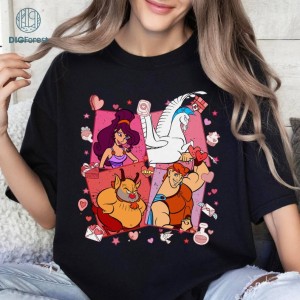 Disney Hercules Valentine PNG, Valentines Day Sweatshirt, Valentine Matching Sweater, Valentine's Day Shirt, Hercules and Megara Shirt