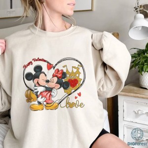 Disney Minnie and Mickey Happy Valentines Day PNG,Minnie Couple Shirt,Mickey Valentines Shirt,Valentines Day,V-Day Tee,Disney Mickey,Minnie